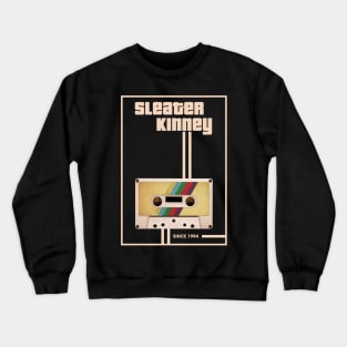 Sleater Kinney Music Retro Cassette Tape Crewneck Sweatshirt